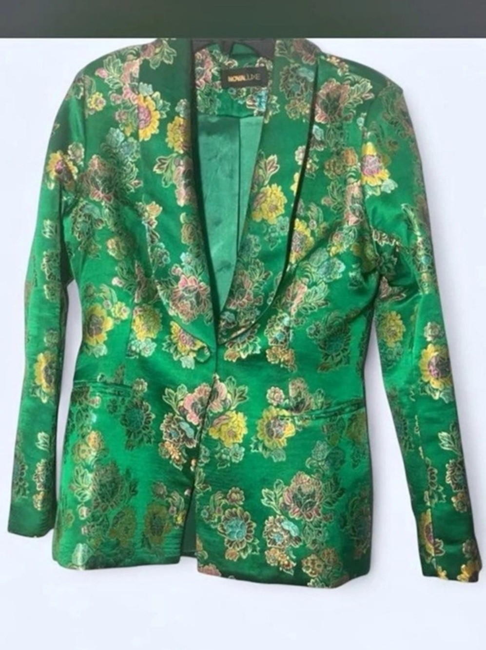 Fashion Nova Floral Green Blazer
